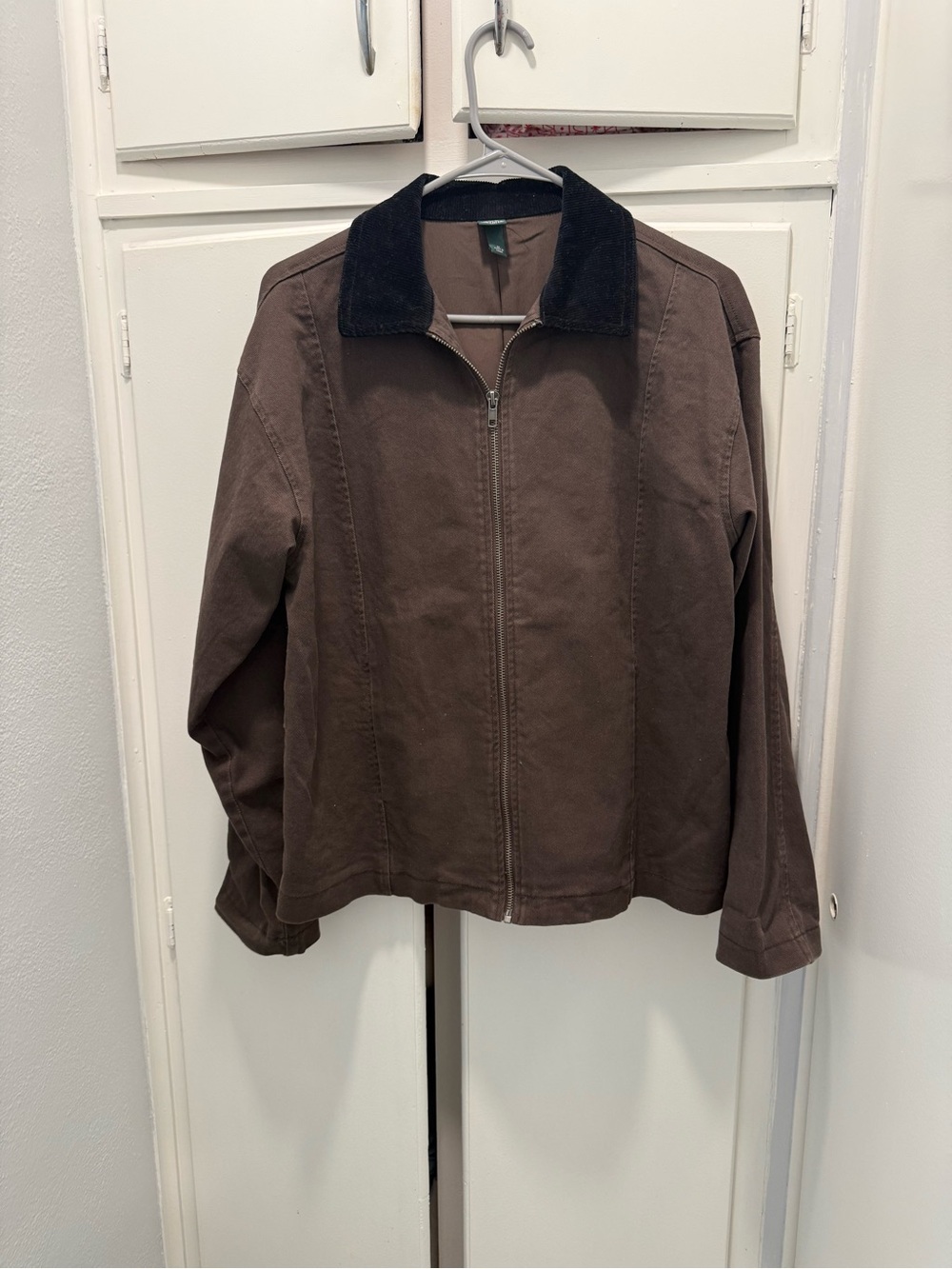 wild fable Brown Bomber Jacket with Black Collar